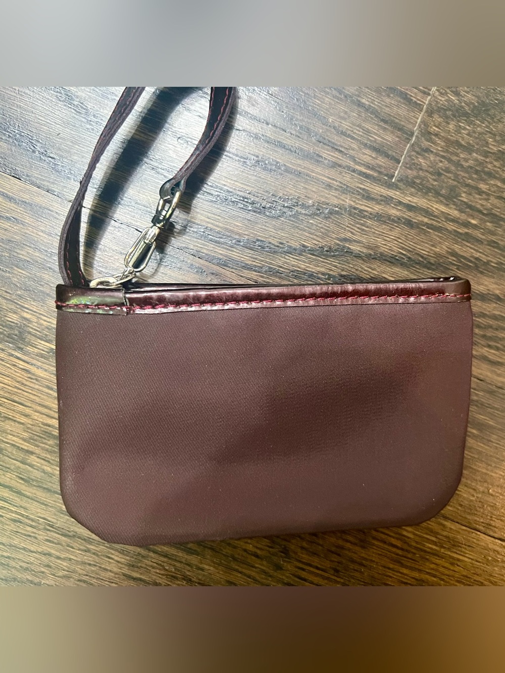 Longchamp Le Pliage Mini Coin Purse / Wristlet Pouch – Burgundy - Picture 4 of 4